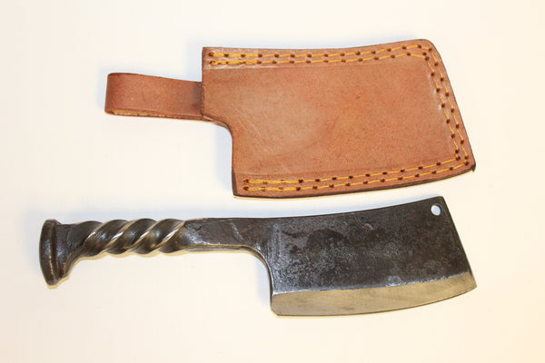 Hand Forged Railroad Spike Cleaver - Large